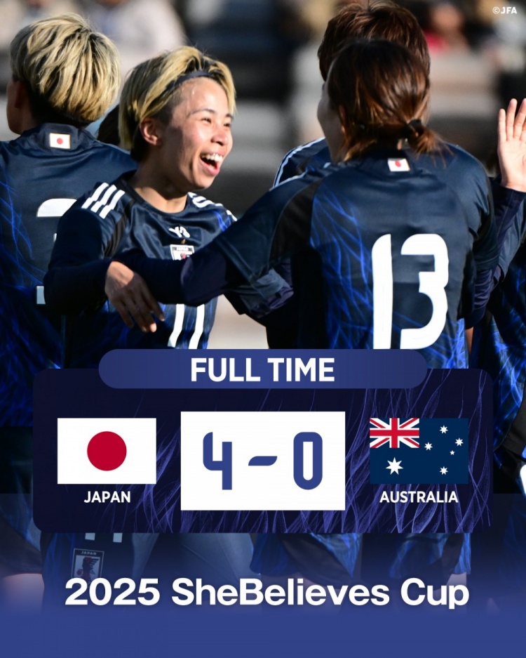 热身赛日本女足4-0澳大利亚女足，田中美南2射1传&长谷川唯任队长